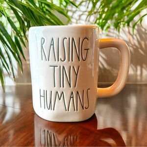 RAE DUNN “Raising Tiny Humans” Soft Pink Artisan Collection Mug by Magenta